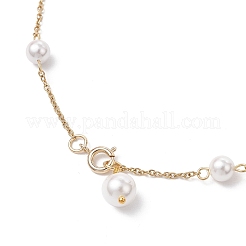 Ожерелья из круглой ракушки и цепочек из нержавеющей стали 304 ручной работы&nbsp;NJEW-JN05301-02