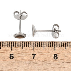 Фурнитура для сережек-гвоздиков из нержавеющей стали 304&nbsp;STAS-D389-03D-P