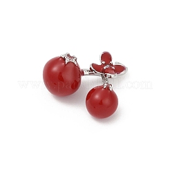 Латунные подвески с красной эмалью&nbsp;KK-M322-03P