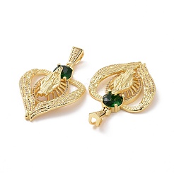 Латунные микро проложить кубического циркония подвески&nbsp;ZIRC-F134-25G-01