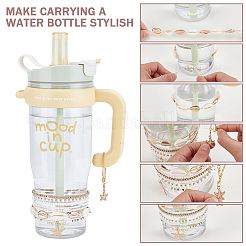 8 шт. подвески для бокалов для вина в виде морских звезд из сплава&nbsp;HJEW-GA00067-02