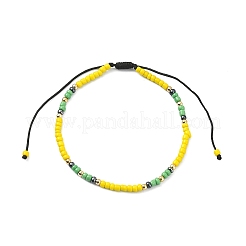 Плетеный браслет из стеклянных бусин для женщин&nbsp;BJEW-JB09628