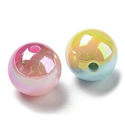 УФ-покрытие радужные переливающиеся непрозрачные акриловые бусины&nbsp;MACR-D081-02