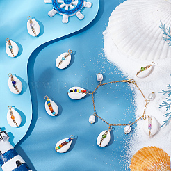 40 шт. подвески из натуральной ракушки каури&nbsp;PALLOY-UN00022