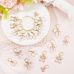 20 шт. 10 стиля бант сплав эмалированный кулон фиксирующие маркеры стежков&nbsp;HJEW-SC00160