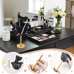 Модель из смолы с боковым корпусом в форме бюста&nbsp;AJEW-WH0695-229A