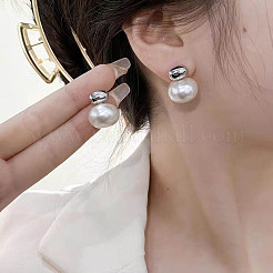 Серьги-гвоздики из искусственного жемчуга&nbsp;FS-WGD078E-02