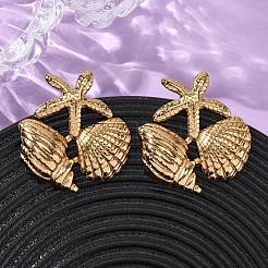 Серьги-гвоздики из нержавеющей стали 304&nbsp;EJEW-L304-07G