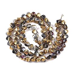 Стеклянные бусины с гальваническим покрытием &nbsp;EGLA-T021-11K