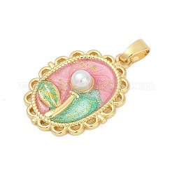 Латунь эмаль подвески&nbsp;KK-U068-11A-01G