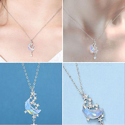 40 шт. 2 стиля ожерелья из нержавеющей стали 304 с цепочкой&nbsp;NJEW-BBC0001-42