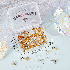 100 шт. фурнитура для сережек-гвоздиков из нержавеющей стали 304&nbsp;STAS-BBC0001-22