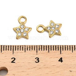 Подвеска из нержавеющей стали 304 со стразами&nbsp;STAS-U047-15G