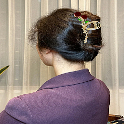 1 шт. заколки-коготь из сплава со стразами&nbsp;PHAR-LP0001-37