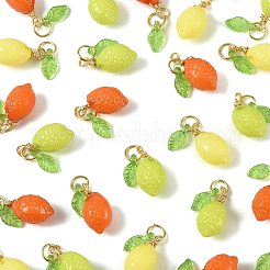 36 шт. 3-х цветные лимонные акриловые подвески&nbsp;PALLOY-FS00059-01