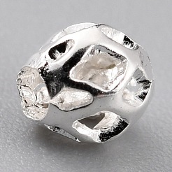 Долговечные латунные бусины с полым покрытием&nbsp;KK-O133-003A-S