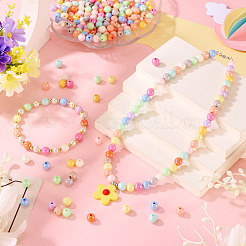 100г 357 шт непрозрачные акриловые бусины&nbsp;OACR-TA0004-15