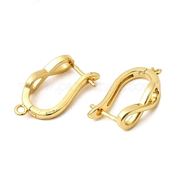 Фурнитура для сережек-колец в форме знака бесконечности из латуни&nbsp;KK-A289-10G