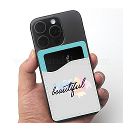 10 шт. держатель для карт из искусственной кожи на заднюю панель телефона&nbsp;AJEW-SP0002-95B