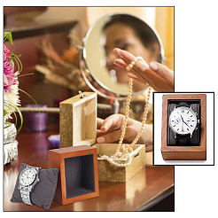 Прямоугольные деревянные подставки для часов&nbsp;ODIS-WH0017-110A