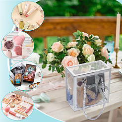 Складные прозрачные упаковочные коробки из ПВХ с горячим тиснением&nbsp;CON-WH0123-24B-01