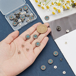 15 шт. 1-отверстийные пуговицы из сплава и пластика&nbsp;BUTT-HY0001-11D