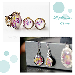 200шт 8 стиля прозрачных стеклянных кабошонов&nbsp;GLAA-FH0001-88