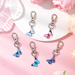 20 шт. подвеска в виде бабочки из сплава эмали&nbsp;HJEW-CP0001-24