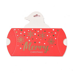 Подарочные коробки с бумажными подушками на рождественскую тематику&nbsp;X-CON-B012-02