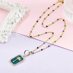 Латунь подвесные ожерелья&nbsp;NJEW-R006-01G-02