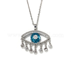 Симпатичные латунные ожерелья с подвеской из прозрачного кубического циркония SU9142-1