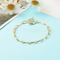 Браслеты-цепочки из латуни фигаро&nbsp;BJEW-JB06556