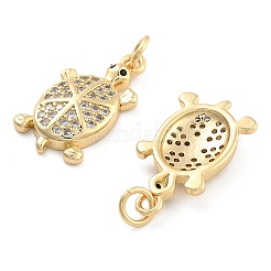 Подвески из латуни с прозрачным фианитом&nbsp;KK-U009-12B-G