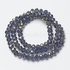 Гальванизируйте прозрачное стекло бисер нитей&nbsp;EGLA-A034-T4mm-H06