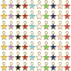 150 шт. подвески-звездочки из экологически чистого сплава с эмалью&nbsp;ENAM-YW0005-87