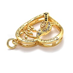 Латунные микро проложить кубического циркония подвески&nbsp;ZIRC-O039-08G