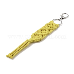 Подвесные украшения ручной работы из нейлоновых ниток в технике макраме&nbsp;HJEW-P019-05P