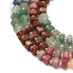 Натуральные и синтетические смешанные каменные бусы пряди&nbsp;G-G317-A03-3x6mm