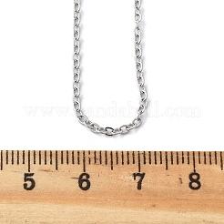Классические простые ожерелья из нержавеющей стали 304 для мужчин и женщин с цепочкой-кабелем&nbsp;STAS-UN0017-38P-A