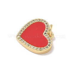 Латунный микропаве кубический цирконий с подвесками из смолы&nbsp;KK-L239-058G