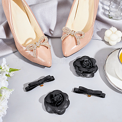 6 шт. 3 стиля подвески для обуви из искусственной кожи и сплава со стразами&nbsp;AJEW-PH01658