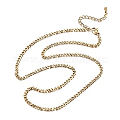 Ожерелья из цепочек панцирного плетения из нержавеющей стали 304 толщиной 3.5 мм&nbsp;NJEW-T016-10G