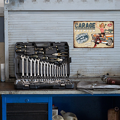 Старинный металлический оловянный знак&nbsp;AJEW-WH0189-376