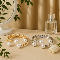 2 шт. браслеты-манжеты из сплава 2 цветов&nbsp;BJEW-GO0001-06