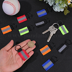 10 шт. 5-х цветные прямоугольные брелки из полиэстера с подвеской&nbsp;KEYC-CN0001-13