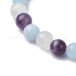 Браслеты из натуральных и синтетических смешанных драгоценных камней&nbsp;BJEW-JB11254