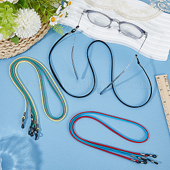 6шт. 6-х цветный ремешок из искусственной замши для очков&nbsp;AJEW-CL0001-48A