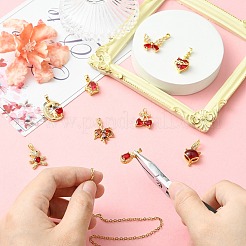 9шт латунные подвески с микропаве и кубическим цирконием&nbsp;KK-CJ0003-99