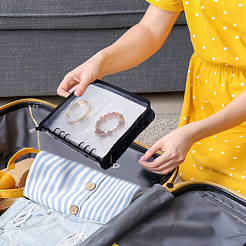 Прозрачная сумка-органайзер для хранения ювелирных изделий из ПВХ на молнии&nbsp;AJEW-PH0012-60