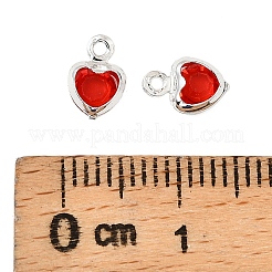 Стеклянные подвески в форме сердца из латуни&nbsp;KK-S385-01S-04